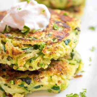 Panko Parmesan Zucchini Fritters