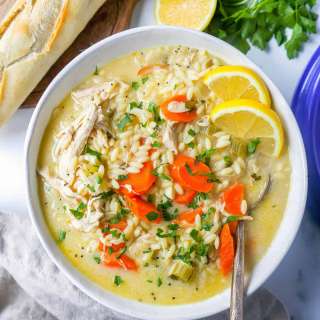Lemon Chicken Orzo Soup
