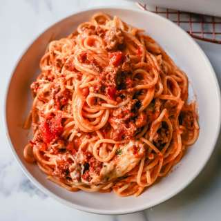 TikTok Million Dollar Baked Spaghetti