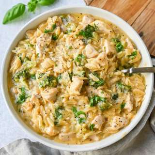 Cheesy Chicken Broccoli Orzo
