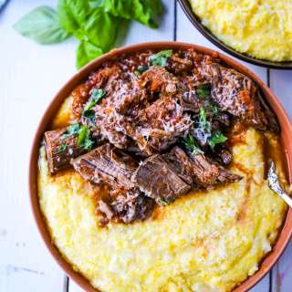 Italian Braised Beef Ragu with Parmesan Polenta