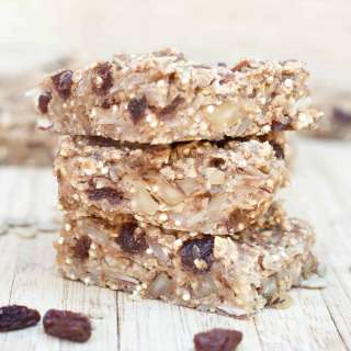 Chewy Banana Quinoa Bars - Vegan, Gluten and Peanut Free