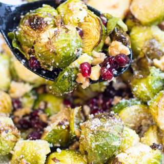 Roasted Brussels Sprout Pomegranate Salad
