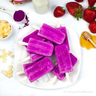 Healthy Dragon Fruit Popsicles