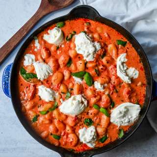Creamy Tomato Gnocchi with Burrata