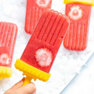 Strawberry Chia Seed Popsicles