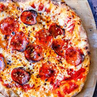 Homemade Pepperoni Pizza