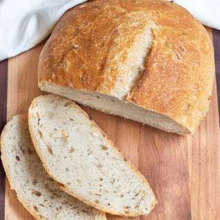 No Knead Rosemary Garlic Bread