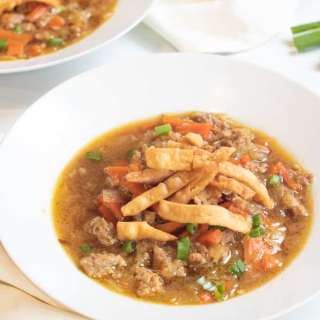 Egg Roll Cabbage Soup