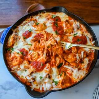 Cheese Tortellini with Sausage Ragu