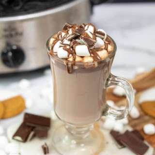 Slow Cooker Mint Hot Chocolate