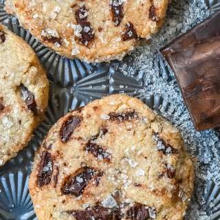 Salted Chocolate Chunk Shortbread Cookies