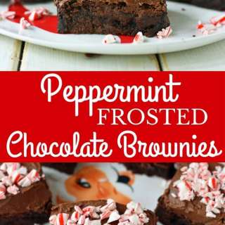Peppermint Frosted Chocolate Brownies