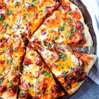 Homemade BBQ Chicken Pizza