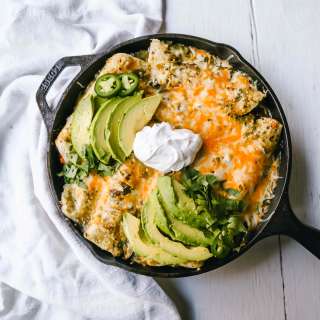 Sweet Potato Black Bean Poblano Enchiladas