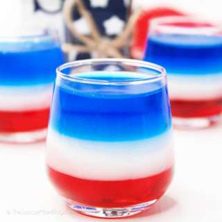 Red White and Blue Layered Shot