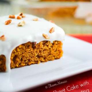 Pumpkin Sheet Cake with Cream Cheese Frosting