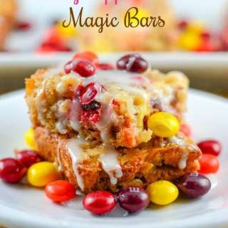 Candy Apple M&M Magic Bars