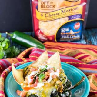 Chicken Nachos Stuffed Poblanos