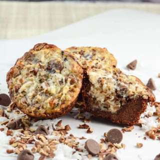 German Chocolate Cookie Cups