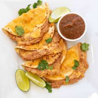 Crispy Cheesy Bean Tacos