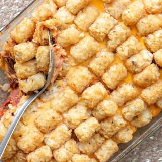 Pulled Pork Tater Tot Casserole