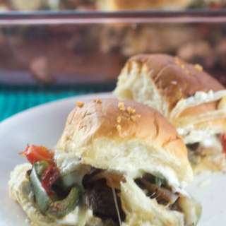 Jalapeno Popper Philly Cheesesteak Sliders