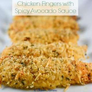 Chicken Fingers with Spicy Avocado Sauce