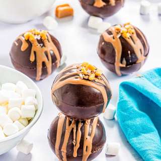 Salted Caramel Hot Chocolate Bombs