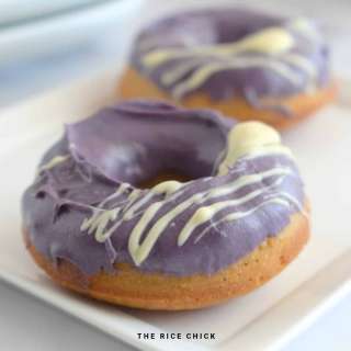 Ube Baked Mochi Donuts