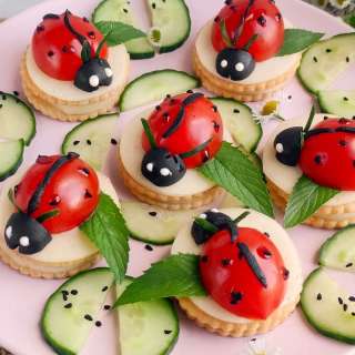 Caprese Ladybug Appetizer