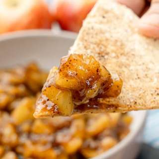 Apple Pie Dip with Cinnamon Sugar Tortilla Chips