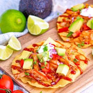 BBQ Chicken Tostadas
