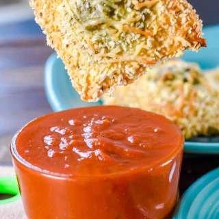 Toasted Spinach Pesto Ravioli