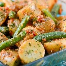 Green Bean Potato Salad with Sun-Dried Tomato Pesto