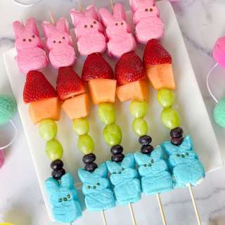 Easter Peeps Fruit Kabobs