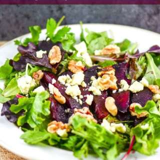 Red Wine Poached Pear Gorgonzola Salad