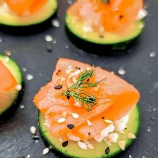 Cucumber Salmon Bites