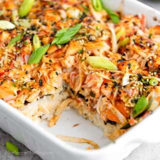 Easy Salmon Sushi Bake