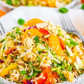 Asian Ramen Noodle Salad with Mandarin Oranges