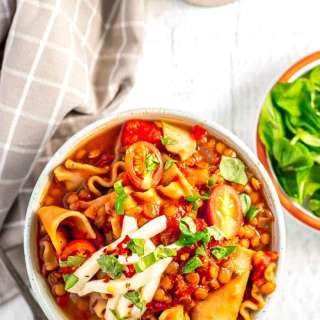 Instant Pot Vegetarian Lasagna Soup Recipe