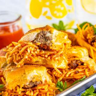 Spaghetti and Meatball Sliders