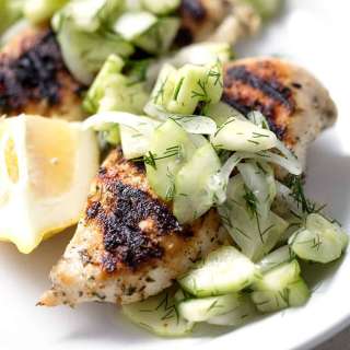 Grilled Chicken and Cucumber Dill Salad