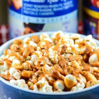 Caramel Brittle Popcorn Snack Mix