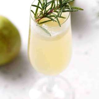 Rosemary Pear Champagne Cocktail