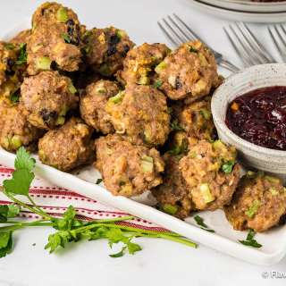 Turkey and Stuffing Meatballs