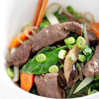 Sweet Potato Glass Noodles Stir Fry (Japchae)