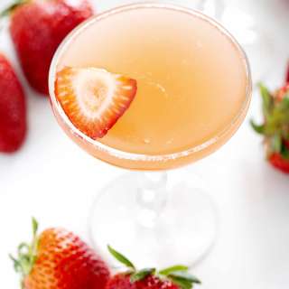 Strawberry Rhubarb French 75