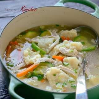 Hand Torn Chicken Noodle Soup (Sujebi)