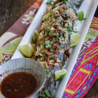 Grilled Fish with Soy Lime Chili Sauce